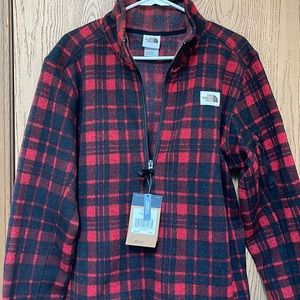 The North Face pull over sweater with zip!
